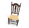 8 ( 2 x armrest ) x Ornate wood / bobbin / wicker Dining Chair / studded chairs