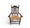 8 ( 2 x armrest ) x Ornate wood / bobbin / wicker Dining Chair / studded chairs