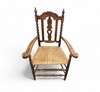 8 ( 2 x armrest ) x Ornate wood / bobbin / wicker Dining Chair / studded chairs