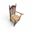8 ( 2 x armrest ) x Ornate wood / bobbin / wicker Dining Chair / studded chairs