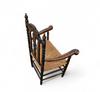 8 ( 2 x armrest ) x Ornate wood / bobbin / wicker Dining Chair / studded chairs