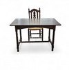 Ornate wood studded bobbin table / desk