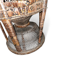 Peacock Emmanuelle Wicker Chair / Kok Maison / 1970s