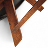 Round brutalis coffee table with brass / copper top / 1960s