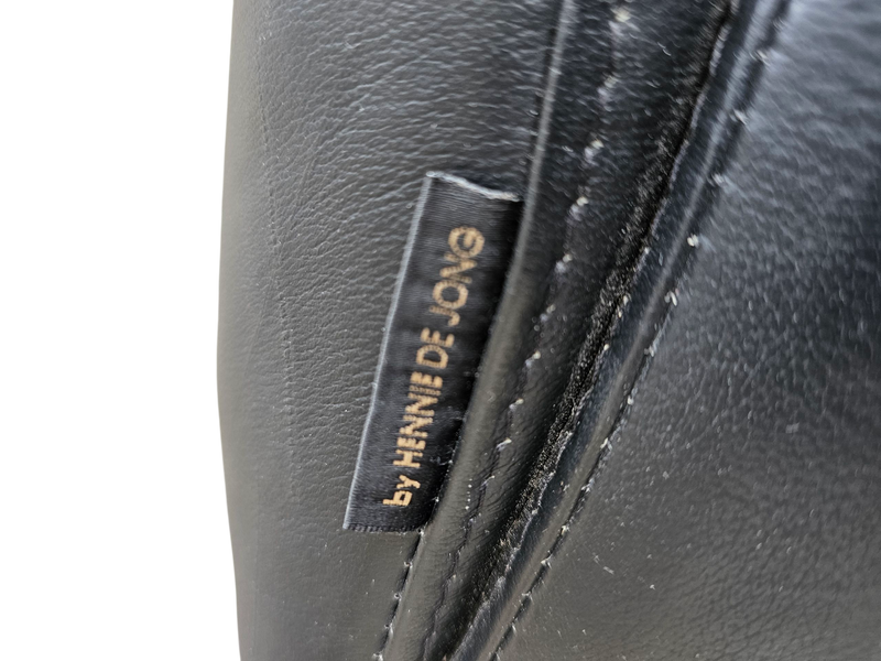 6 x rare leather dining chair by Hennie de Jong / 1990s