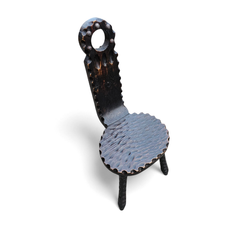 Brutalist chairs / side table / Spain 1970s