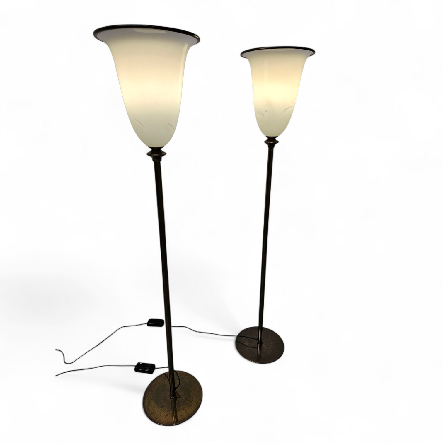 Vintage Primavera Floor Lamps in Murano Glass by Barovier & Toso / 1970s