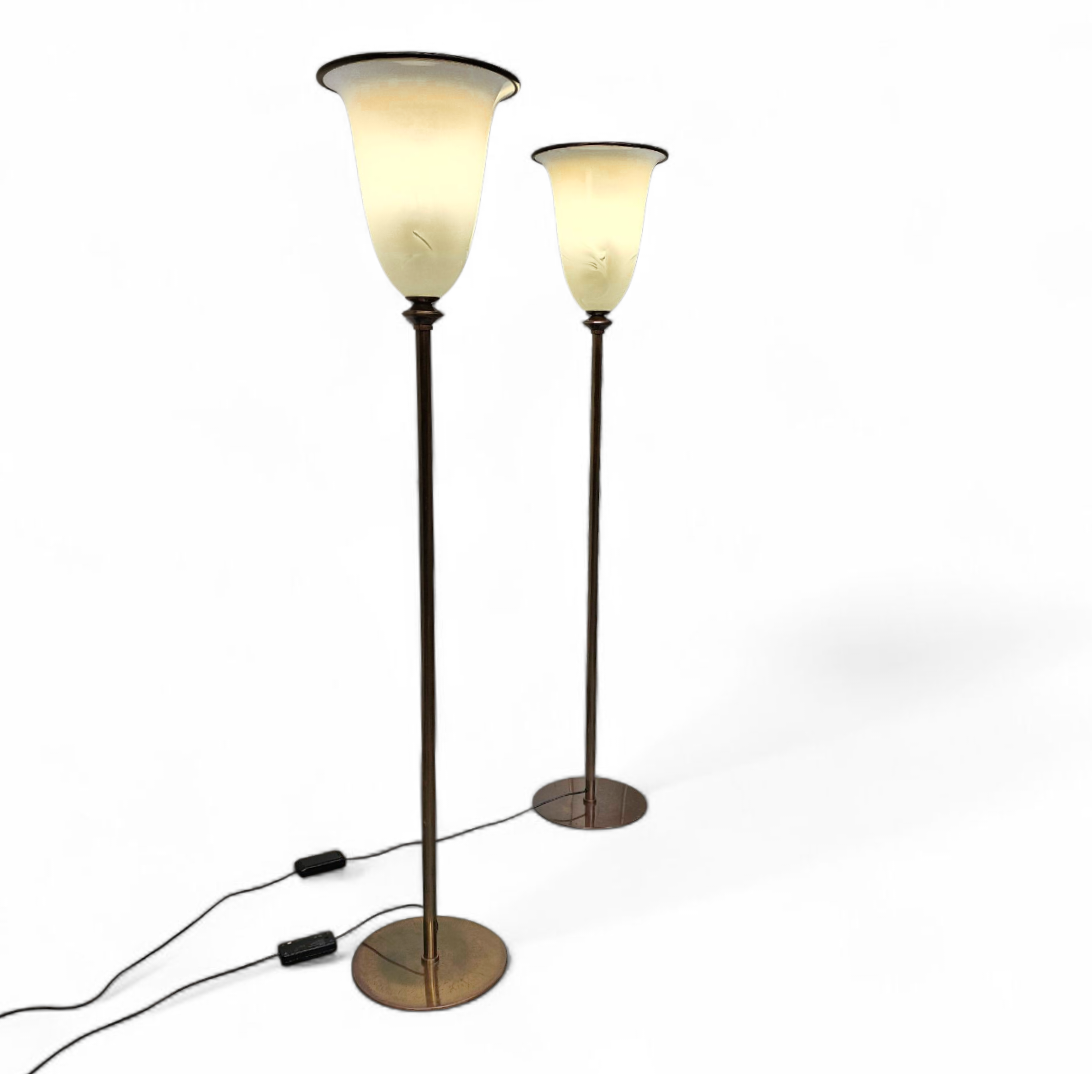 Vintage Primavera Floor Lamps in Murano Glass by Barovier & Toso / 1970s