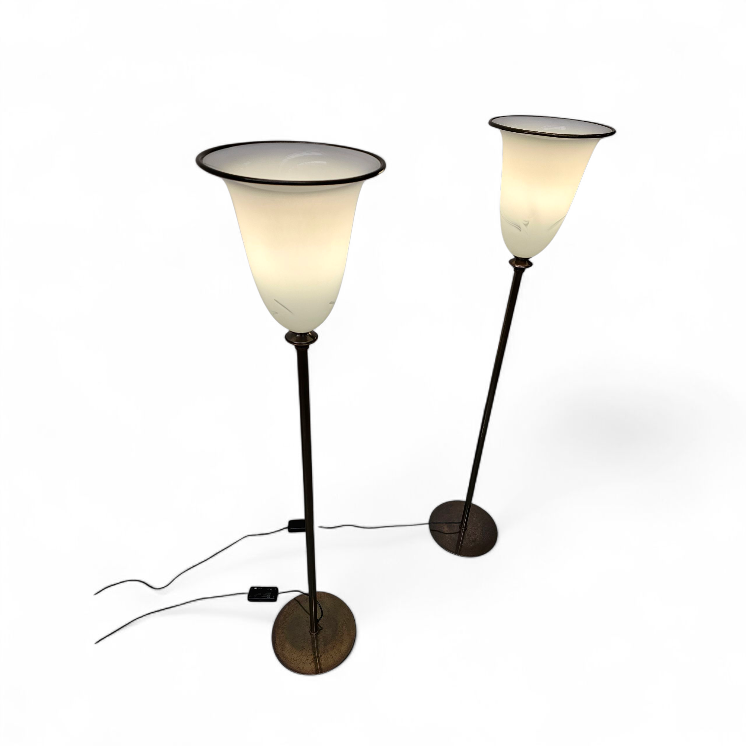 Vintage Primavera Floor Lamps in Murano Glass by Barovier & Toso / 1970s