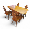 Cepelia Tiroler Chairs / table / set of 5 / Poland 1960s / marked