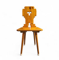 4 x folk / Tyroler / pine wood chairs / 1970