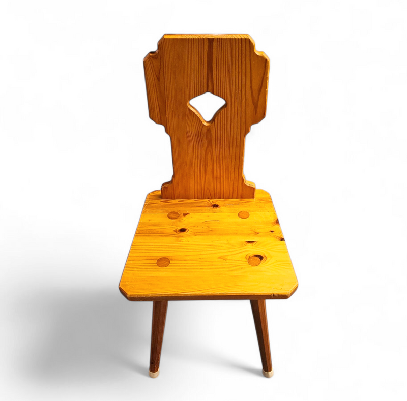 4 x folk / Tyroler / pine wood chairs / 1970