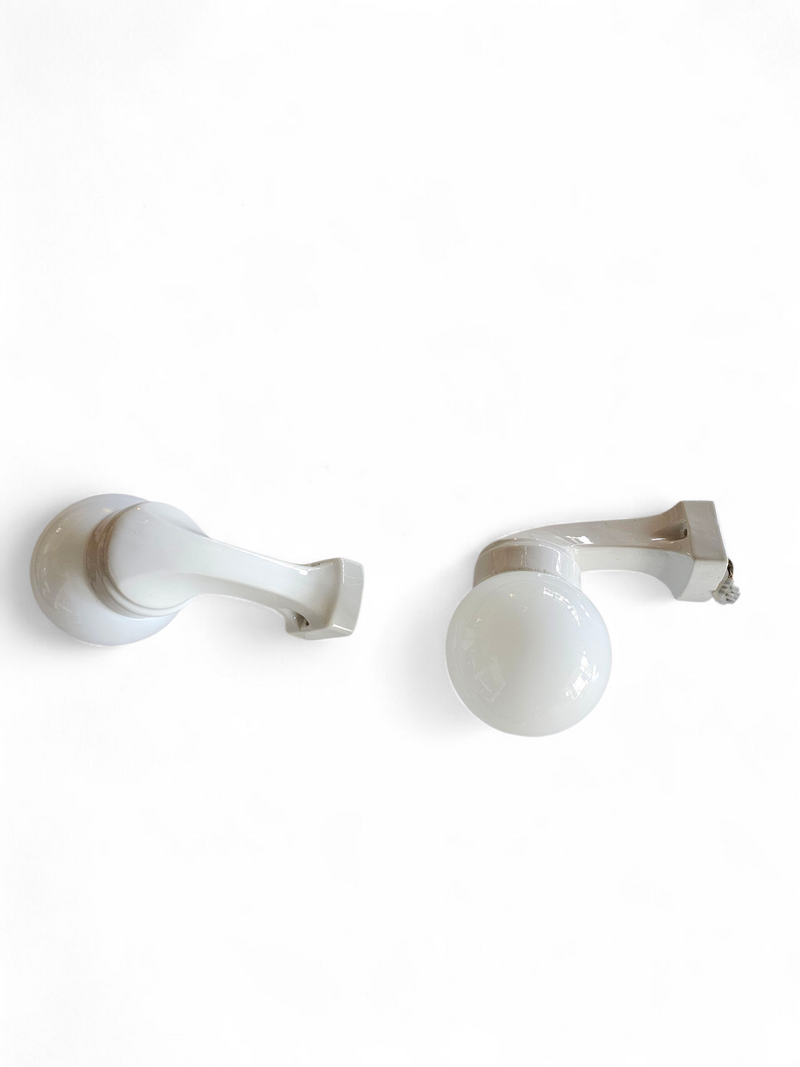 2 x Porcelain Wagenfeld wall lamp nr. 4300 for Lindner / 1950s