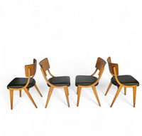 4 x Wooden Dining Benchairs 136 / Chairs by Stol Kamnik / 1960s / Slovenië