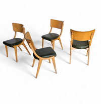 4 x Wooden Dining Benchairs 136 / Chairs by Stol Kamnik / 1960s / Slovenië