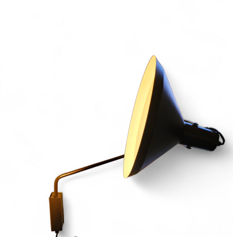 Articulating metal wall light / Paperclip lamp / Hoogervorst for Anvia / Large edition / 1970s