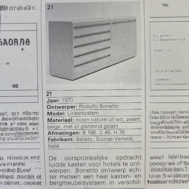 Rodolfo Bonetto / linear system for Bellato / 1970s / width 360 cm