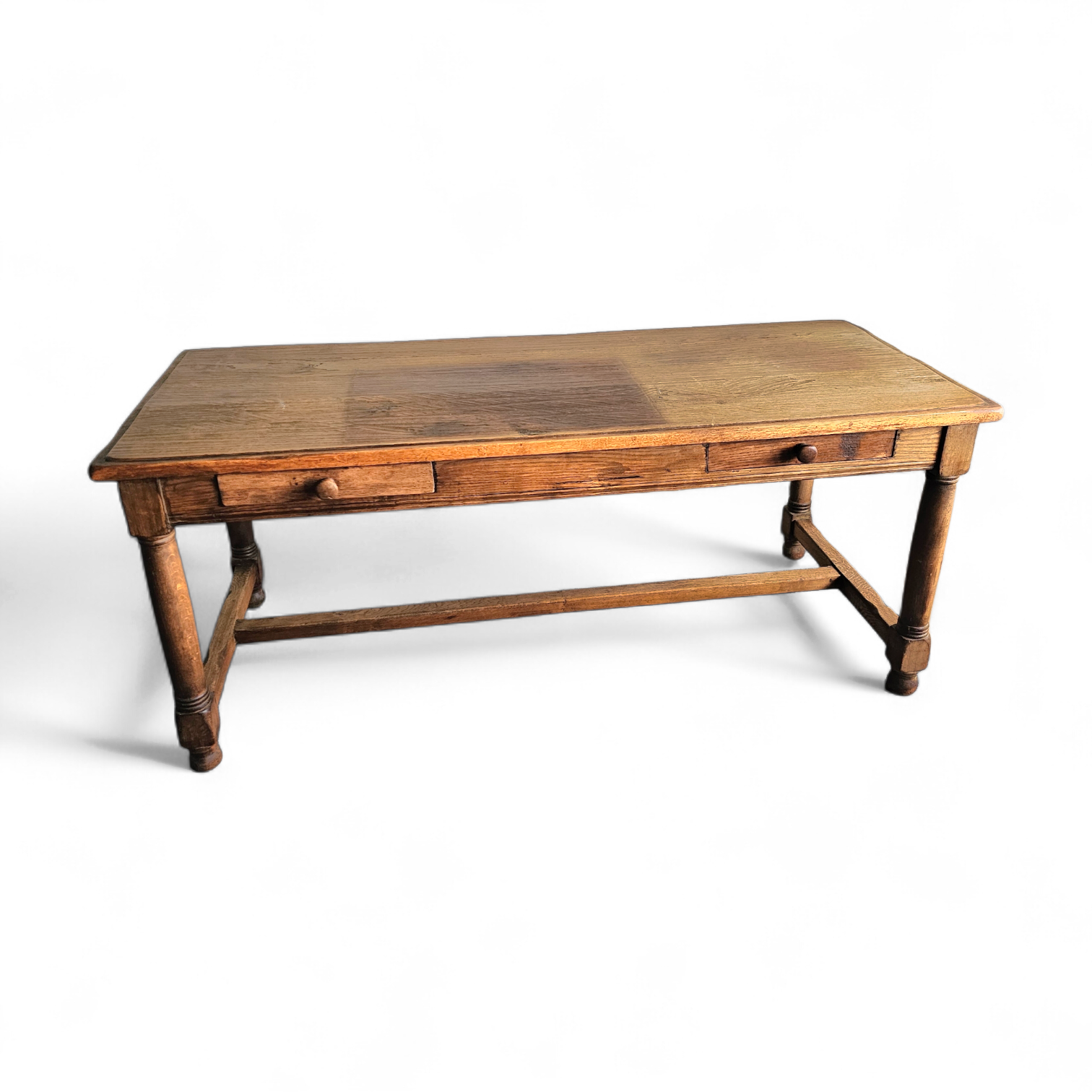 Solid oak French Dining table / desk / 1900s