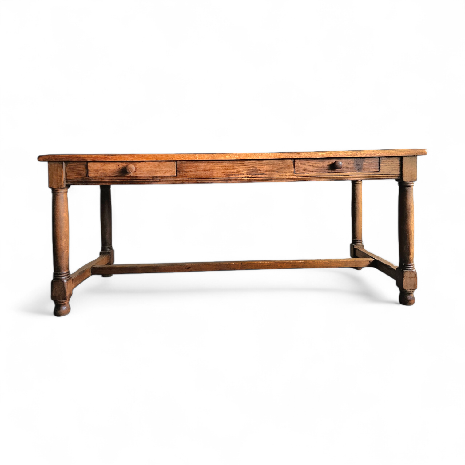 Solid oak French Dining table / desk / 1900s