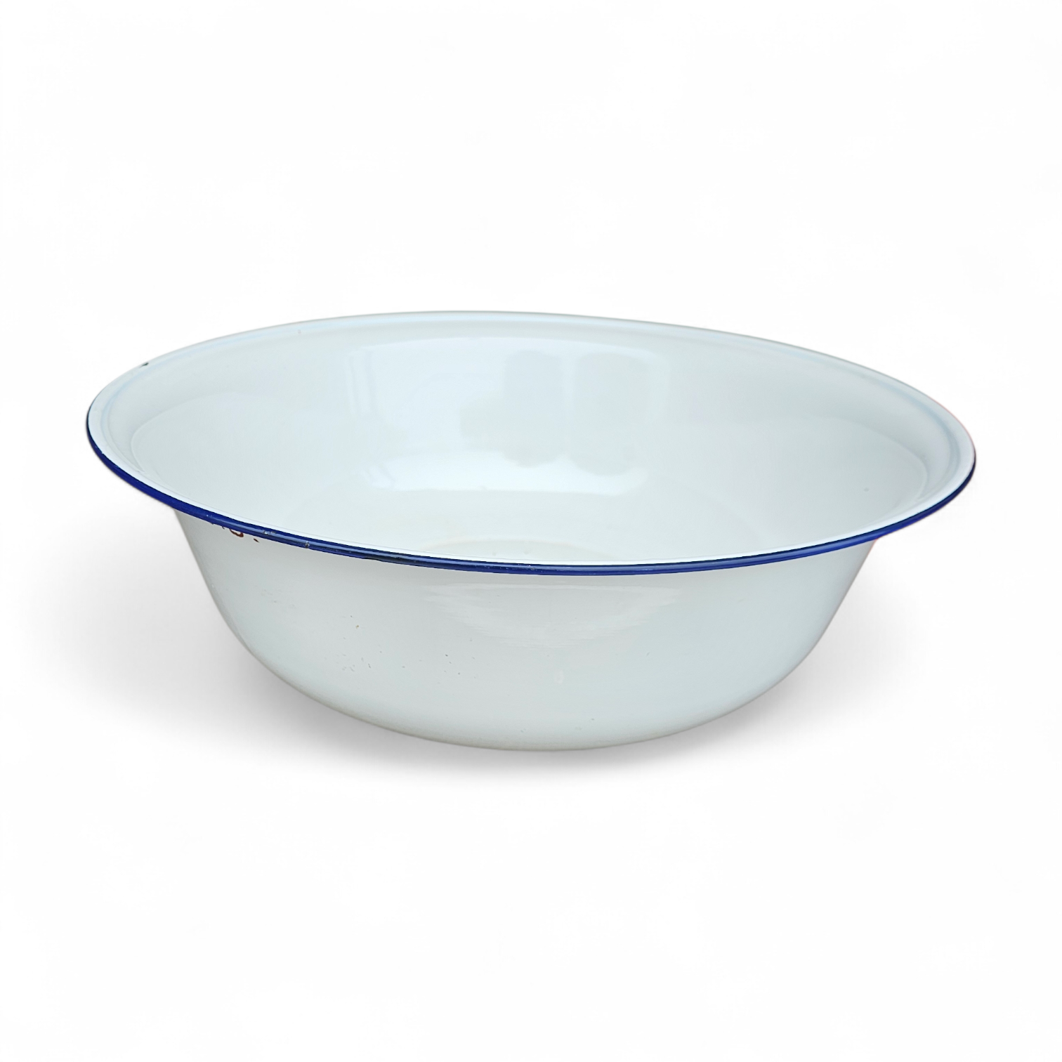 2 x large early 20th century deep enamelware bowls / Bumper Harvest