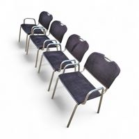 4 x black upholstery Castiglietta dining Chairs by Castiglioni for Zanotta / Italy 1960s