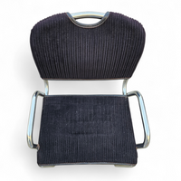 4 x black upholstery Castiglietta dining Chairs by Castiglioni for Zanotta / Italy 1960s