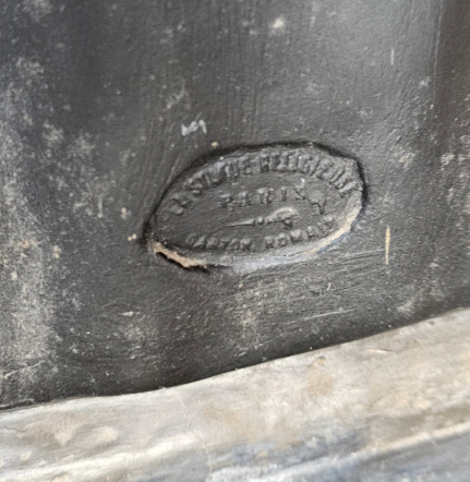 Statue of a religious figure / Patron Saint Gerard Majella / placed in a Gothic niche / labeled /