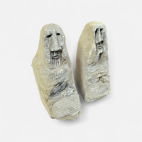 2 x stone sculptures by Dutch Artist Ad Maas