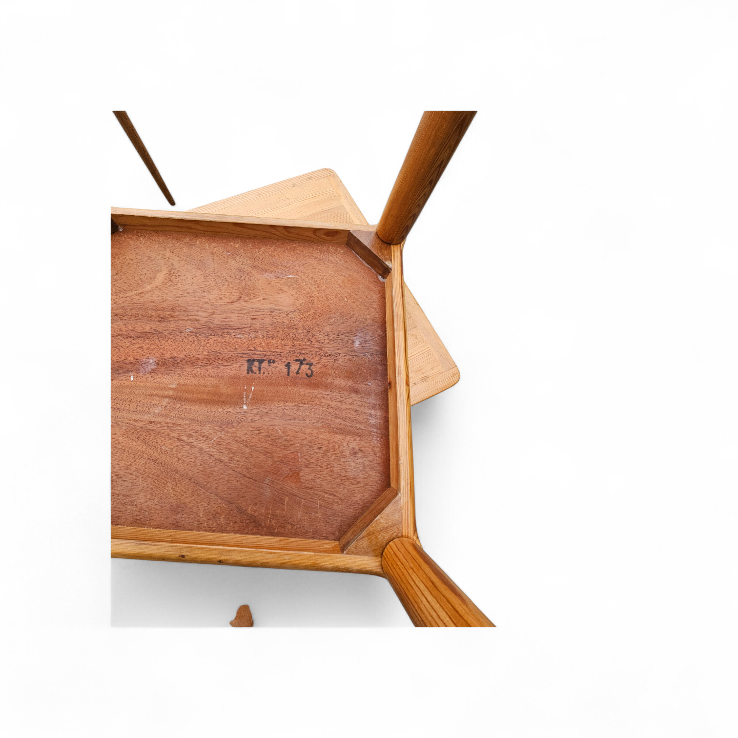 Set of 3 solid oak tables / Nesting Tables / Henry Walter Klein for Bramin / 1970