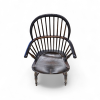 4 x Classic Georgian Bow and Stick Back Windsor Chair / Crinoline stretcher chairs