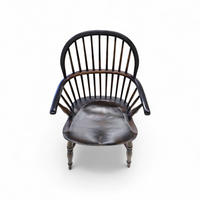 4 x Classic Georgian Bow and Stick Back Windsor Chair / Crinoline stretcher chairs