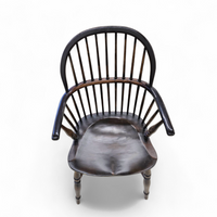 4 x Classic Georgian Bow and Stick Back Windsor Chair / Crinoline stretcher chairs