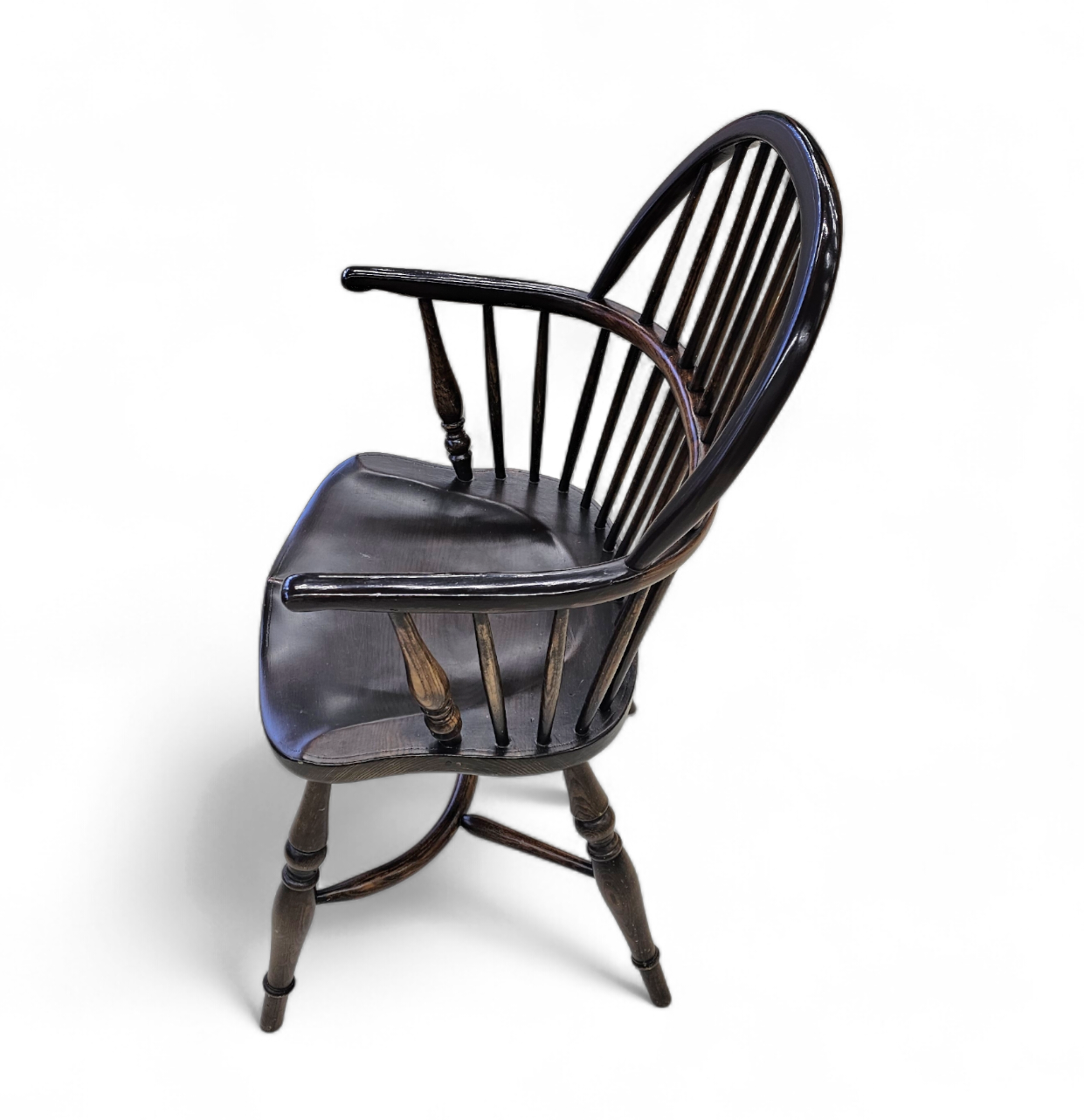 4 x Classic Georgian Bow and Stick Back Windsor Chair / Crinoline stretcher chairs