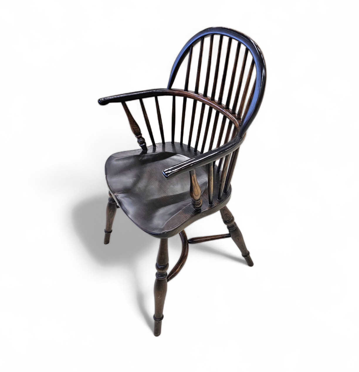 4 x Classic Georgian Bow and Stick Back Windsor Chair / Crinoline stretcher chairs