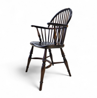 4 x Classic Georgian Bow and Stick Back Windsor Chair / Crinoline stretcher chairs