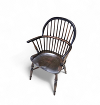 4 x Classic Georgian Bow and Stick Back Windsor Chair / Crinoline stretcher chairs