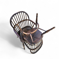 4 x Classic Georgian Bow and Stick Back Windsor Chair / Crinoline stretcher chairs