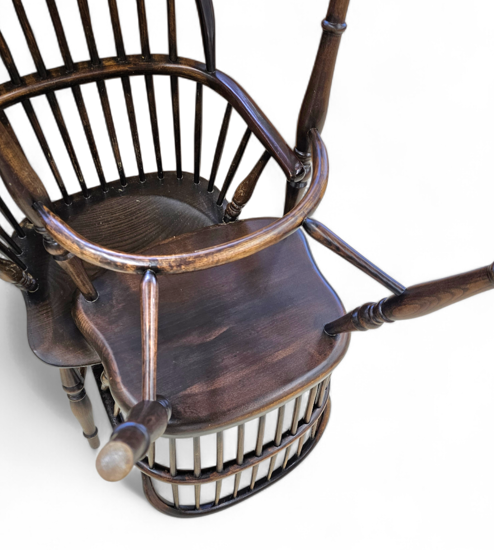 4 x Classic Georgian Bow and Stick Back Windsor Chair / Crinoline stretcher chairs