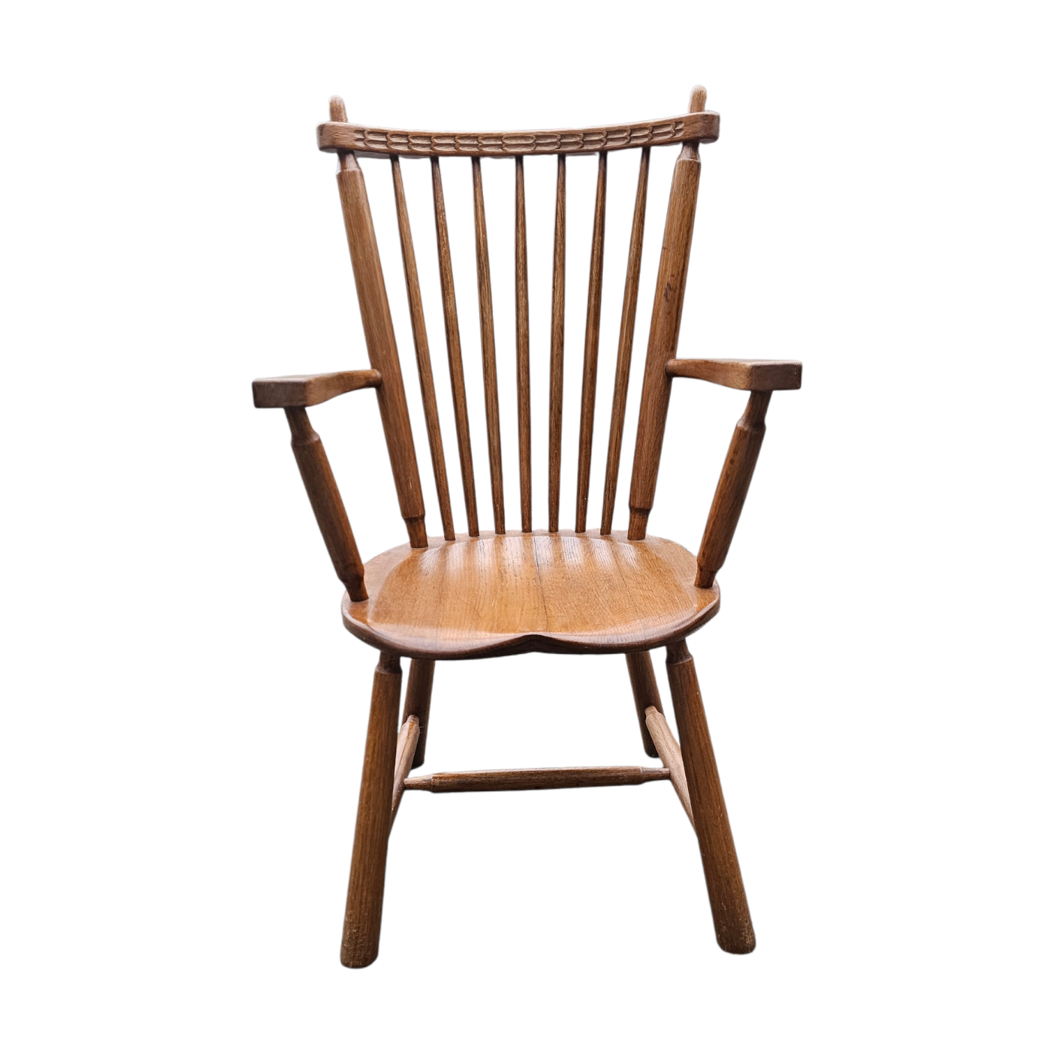 2 × Dutch Design Oak Arm Dining Chairs by De Ster Geldermalsen / Netherlands 1960s