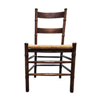 2 x Art Deco rush chair / Amsterdamse school / Jac Levee / mid century