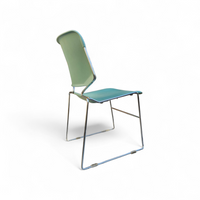 10 x Mid Century design Stackable Matrix Krueger Chairs by Thomas Tolleson / mint green / USA 1970s