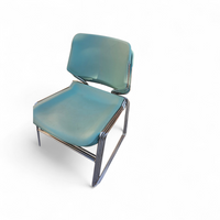 10 x Mid Century design Stackable Matrix Krueger Chairs by Thomas Tolleson / mint green / USA 1970s