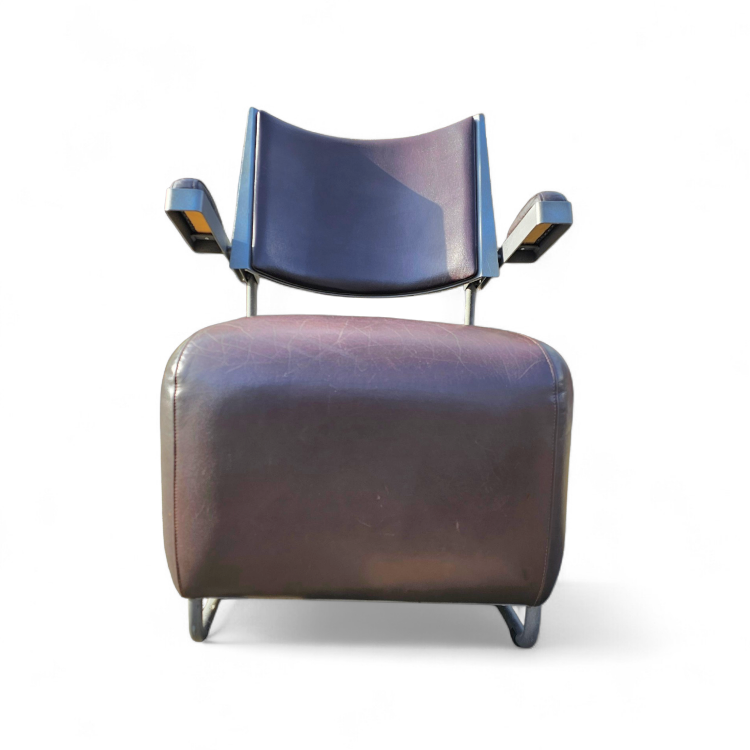 3 x Oscar armchair by Harri Korhonen for Inno Interior Oy / brown leather / 1980s