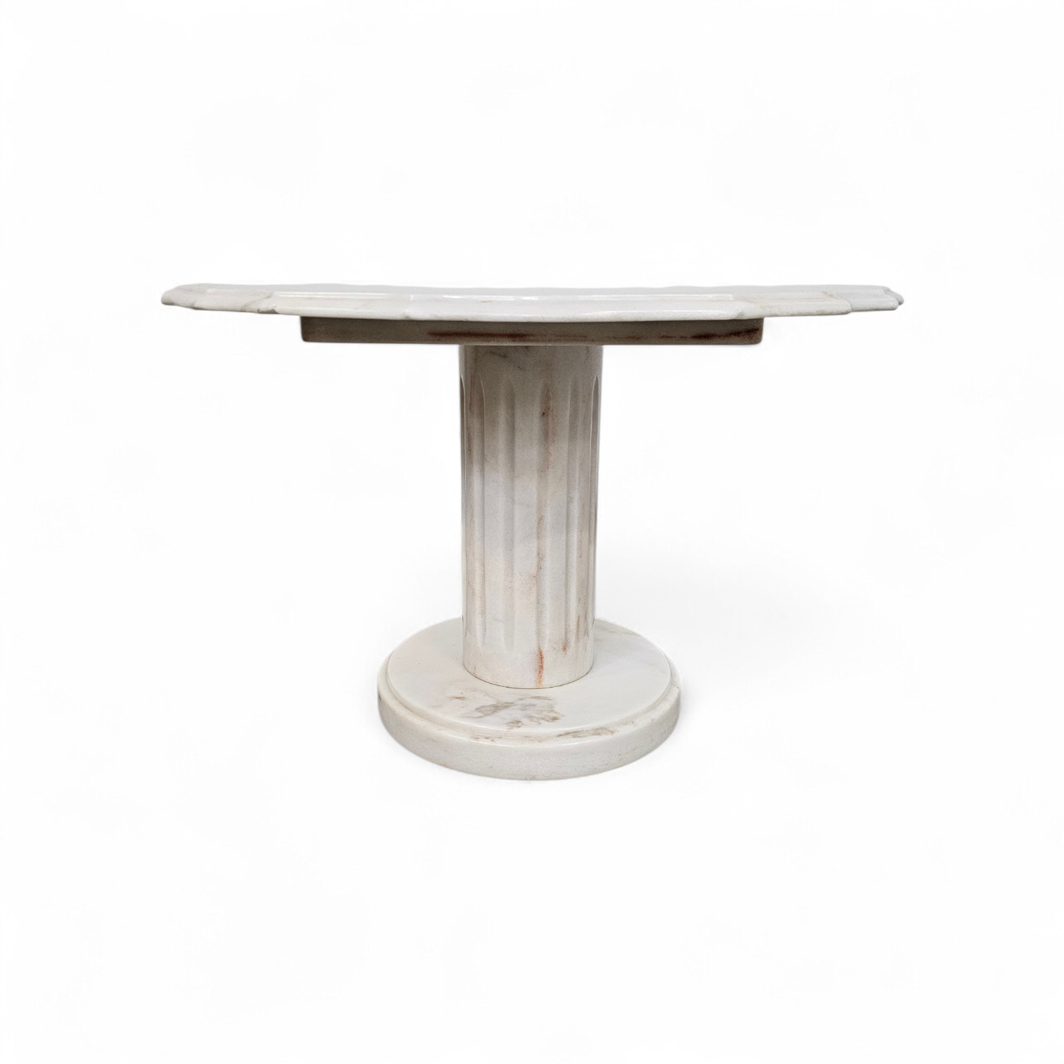 White drapery marble Italy / Neo Classic side / coffee table