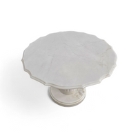 White drapery marble Italy / Neo Classic side / coffee table
