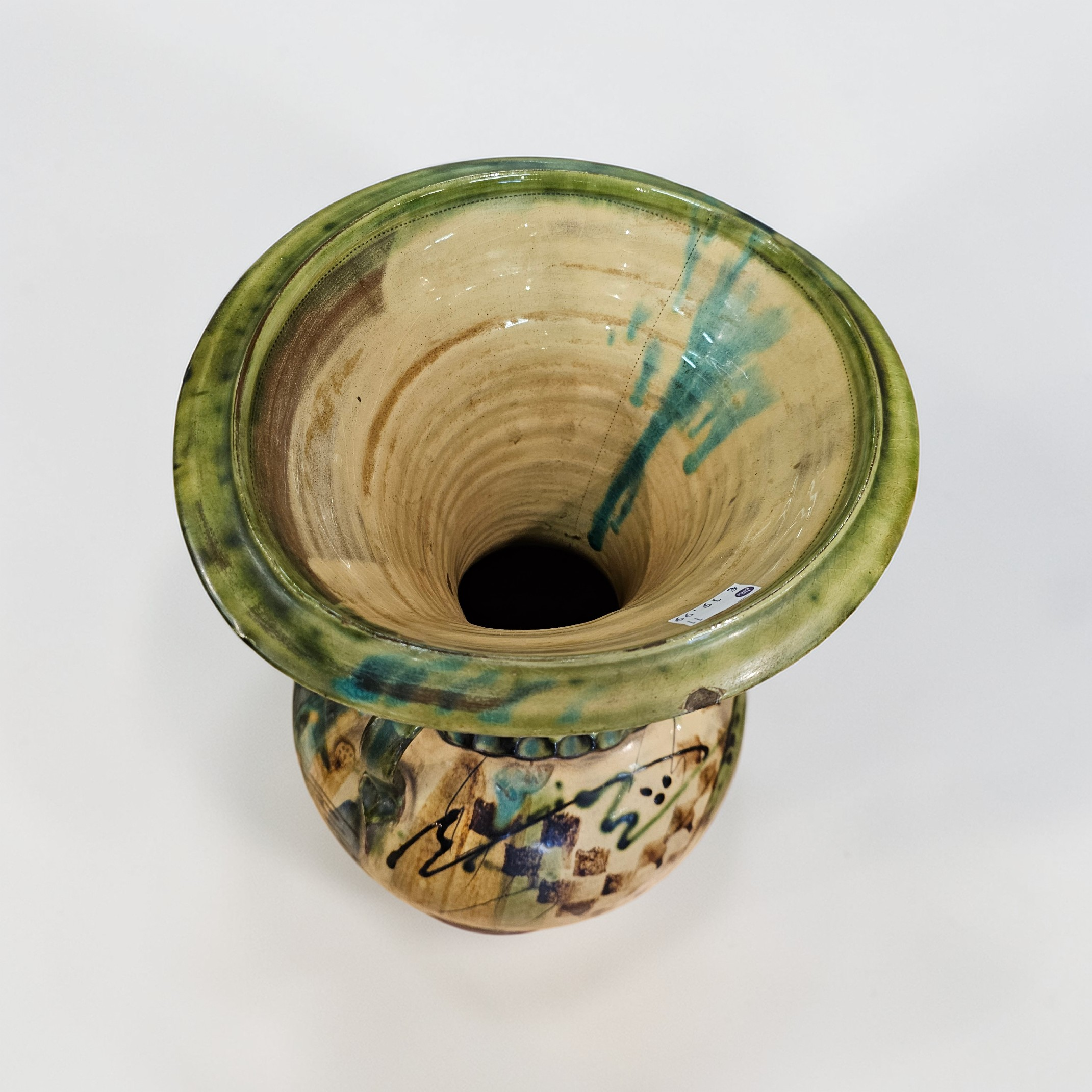 Large ceramic vase signed / Niek '94 / Niek Hoogland / 54 cm