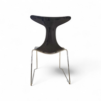 6 x Delfy chair by Gino Carollo for Ciacci Kreaty / Italy 1990s / 2 x red - 4 x black