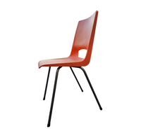 4 x Philippus Potter stacking chairs for Ahrend / Moulded seat / 1970s