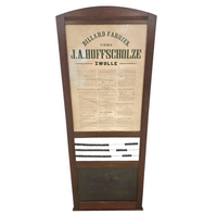 Wall billiards scoreboard by J.A. Hoffscholze / Zwolle / Billard Fabriek / 1960s
