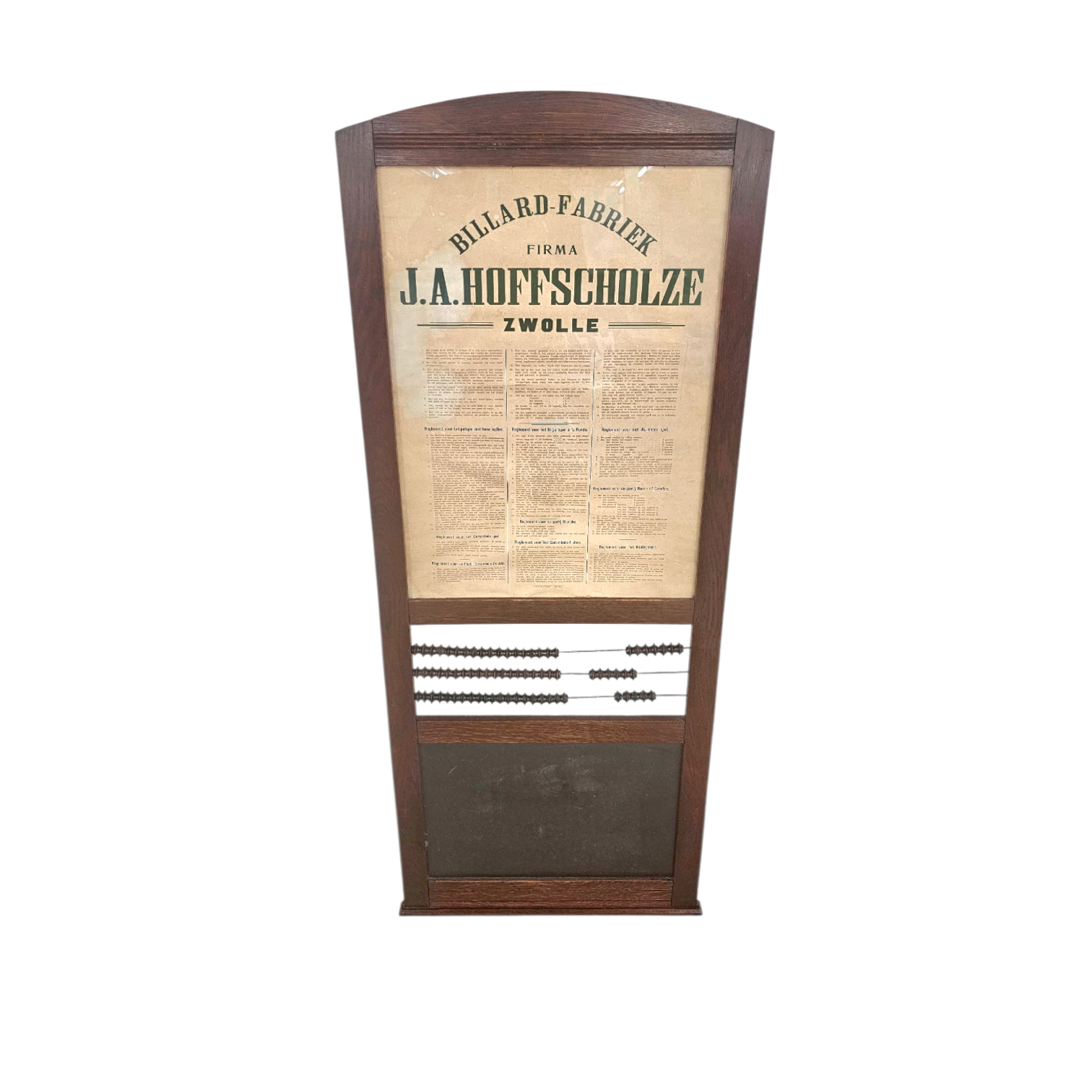 Wall billiards scoreboard by J.A. Hoffscholze / Zwolle / Billard Fabriek / 1960s